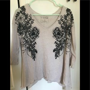 Free People three quarter top
